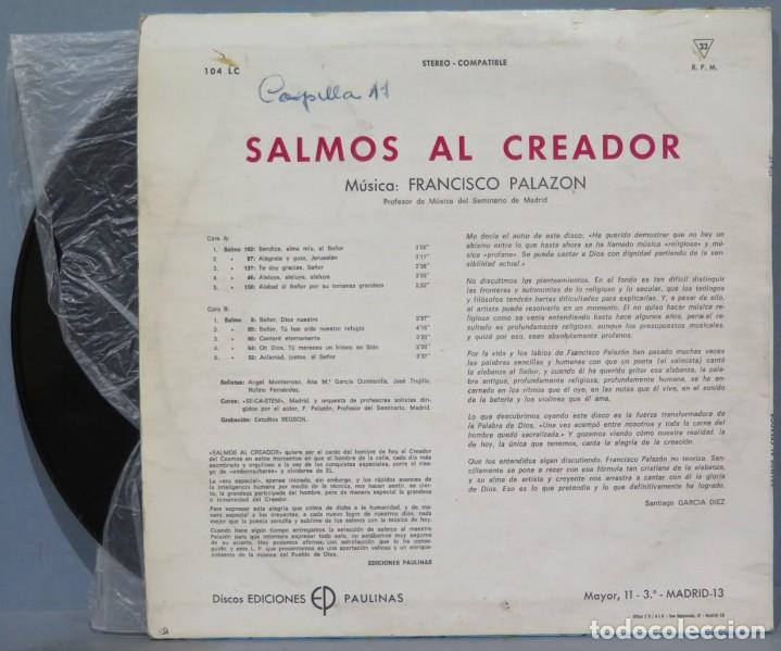 Discos de vinilo: LP. SALMOS AL CREADOR. F. PALAZON - Foto 2