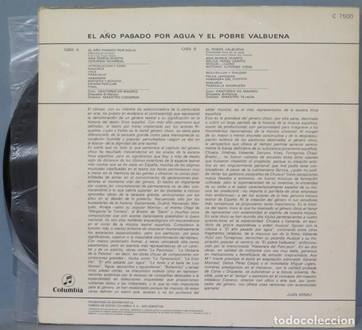 Discos de vinilo: LP. EL A&Ntilde;O PASADO POR AGUA - Foto 2