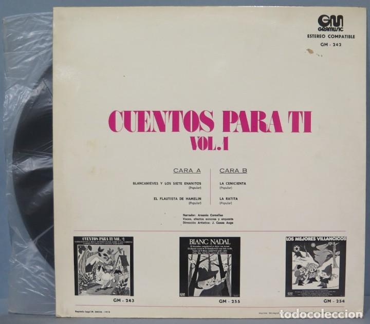 Discos de vinilo: LP. CUENTOS PARA TI. VOL. 1 - Foto 2