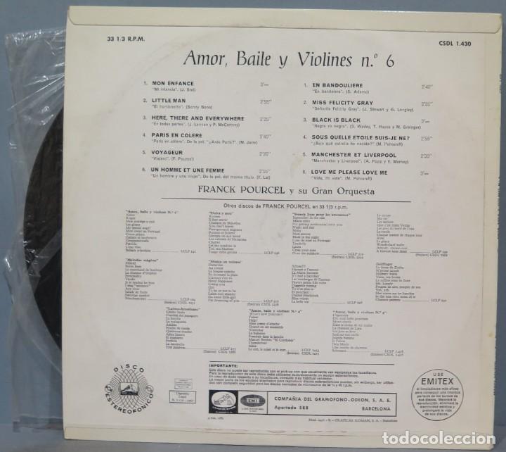 Discos de vinilo: LP. FRANCK POURCEL. MON ENFANCE - Foto 2