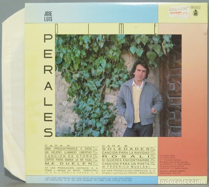 Discos de vinilo: LP. JOSE LUIS PERALES. DIME - Foto 2