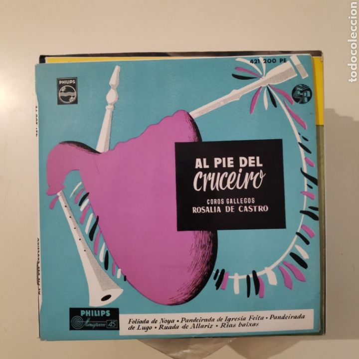 Discos de vinilo: NT AL PIE DEL CRUCEIRO - COROS GALLEGOS ROSALIA DE CASTRO - Foto 1