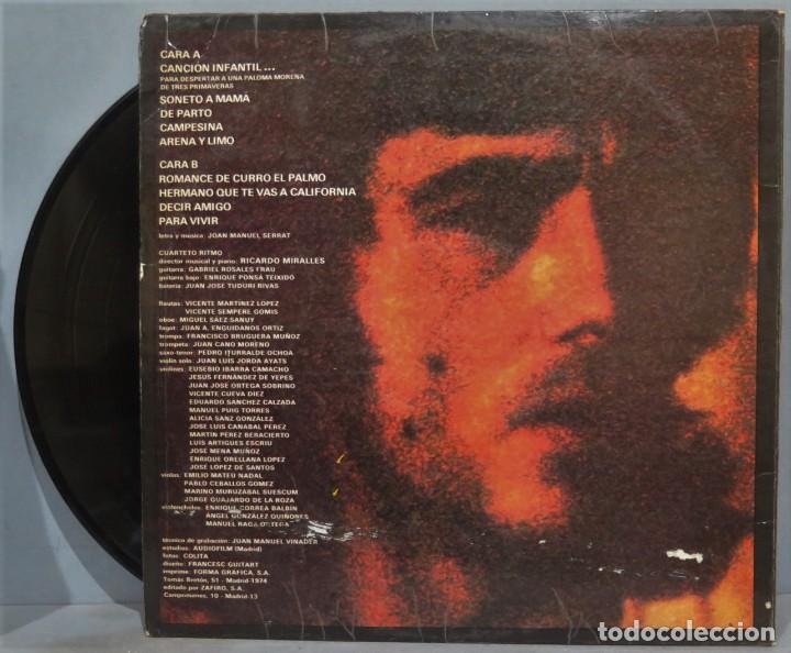 Discos de vinilo: LP. JOAN MANUEL SERRAT. CANCI&Oacute;N INFANTIL - Foto 2