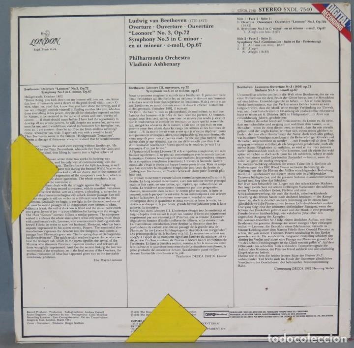Discos de vinilo: LP. BEETHOVEN. LEONORA 3 - Foto 2