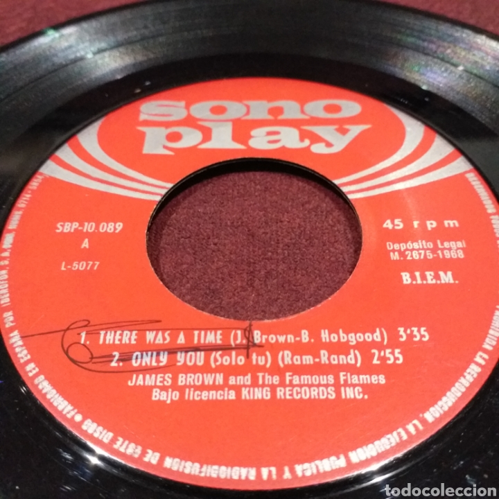 Discos de vinilo: JAMES BROWN - THERE WAS A TIME, EP 7&rdquo; - Foto 3