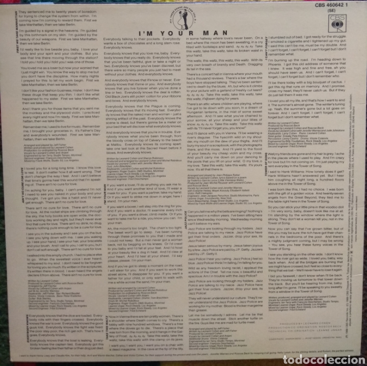 Discos de vinilo: Leonard Cohen&nbsp;&lrm;&ndash;&nbsp;Im Your Man - Foto 2