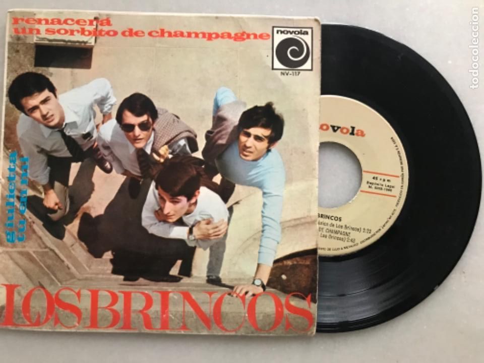 Discos de vinilo: Disco single Los Brincos. Sorbito champ&aacute;n - Foto 1