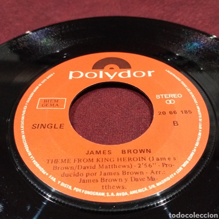 Discos de vinilo: JAMES BROWN - KING HEROIN - SINGLE 7&rdquo; - Foto 4