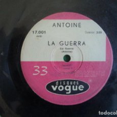 Discos de vinilo: ANTOINE: SINGLE DE URUGUAY ORIGINAL 33 RPM-RARO COLECCIONISTAS. Lote 219853953
