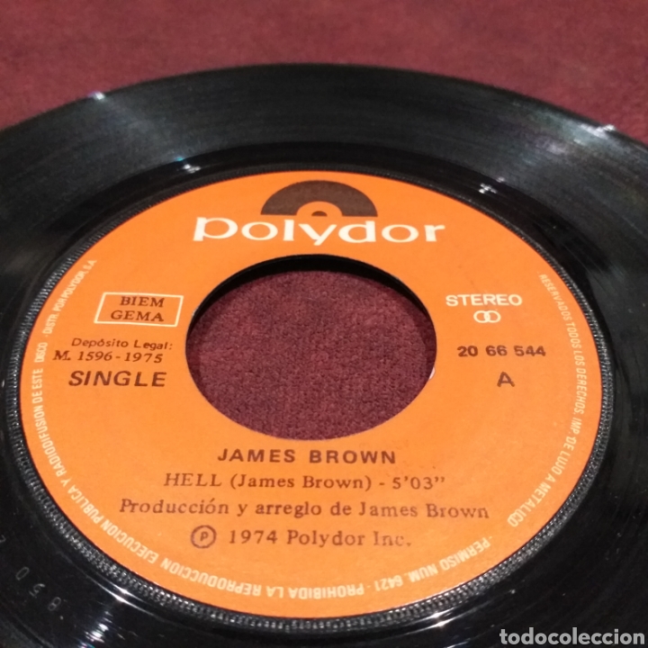 Discos de vinilo: JAMES BROWN - HELL - SINGLE 7&rdquo; - Foto 3