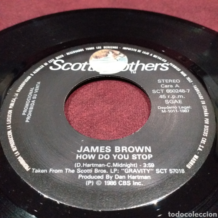 Discos de vinilo: JAMES BROWN - HOW DO YOU STOP, PROMOCIONAL, SINGLE 7&rdquo; - Foto 3