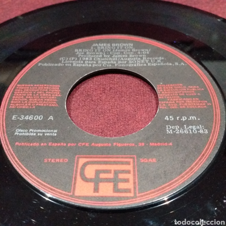Discos de vinilo: JAMES BROWN - BRING IT ON - SINGLE 7&rdquo; - Foto 3
