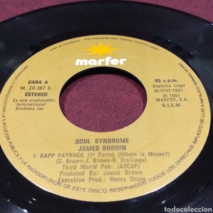 Discos de vinilo: JAMES BROWN - RAPP PAYBACK (1 y 2 PARTE) - SINGLE 7&rdquo; - Foto 3