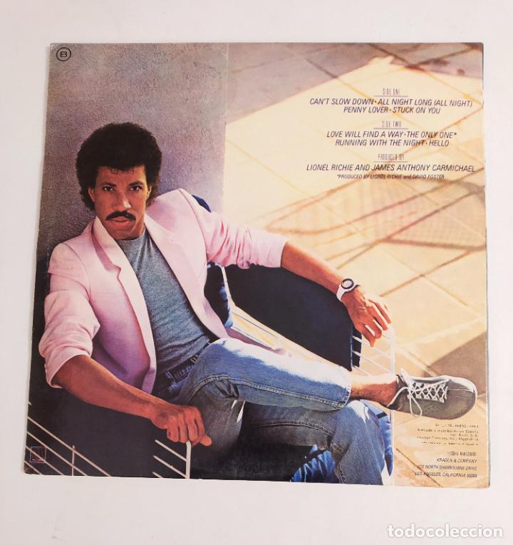 Discos de vinilo: LIONEL RICHIE - CANT SLOW DOWN. LP. TDKDA76 - Foto 2