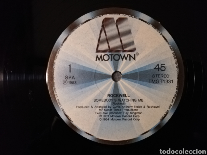 Discos de vinilo: Rockwell & Michael Jackson Somebodys watching me - Foto 3