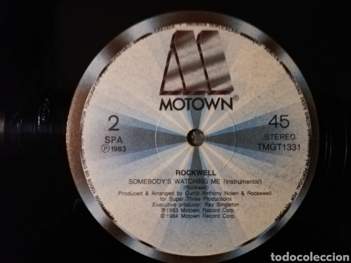 Discos de vinilo: Rockwell & Michael Jackson Somebodys watching me - Foto 4