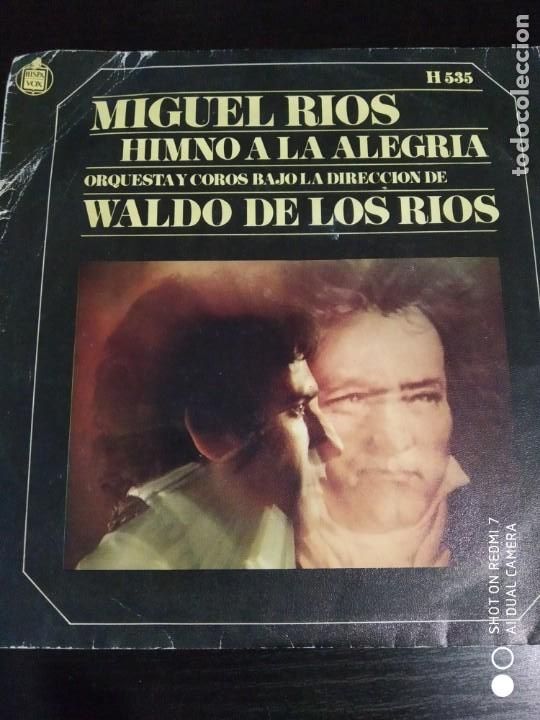 Discos de vinilo: disco single Miguel de los rios himno a la alegria, Hispavox - Foto 1
