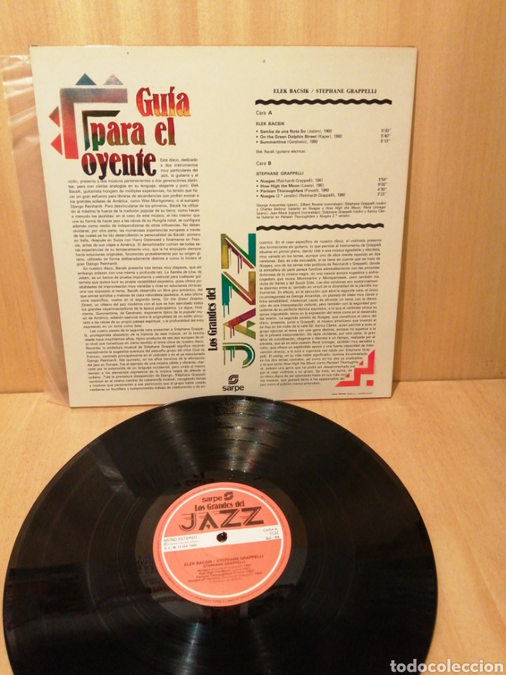 Discos de vinilo: Stephane Grappelli. Elek Bacsik. Grandes del Jazz N 84. - Foto 2