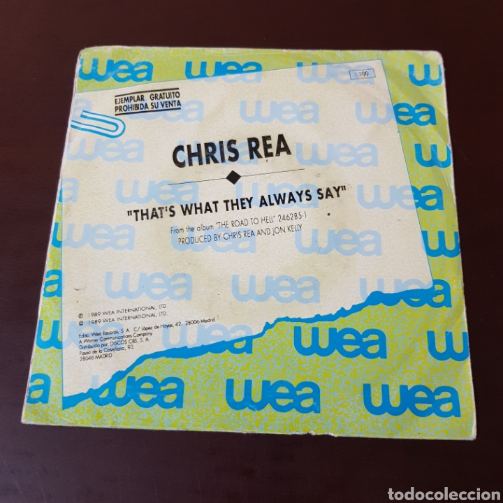 Discos de vinilo: CHRIS REA - THATS WHAT THEY ALWAYS SAY - Foto 2
