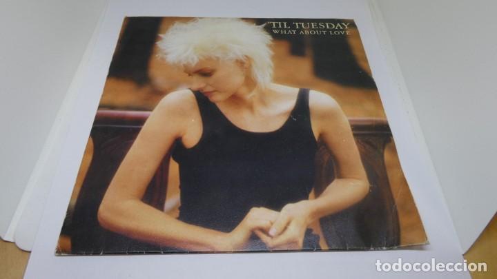 Discos de vinilo: DISCO SINGLE VINILO . TIL TUESDAY . WHAT ABOUT LOVE - Foto 1