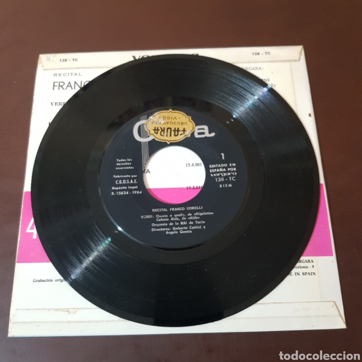 Discos de vinilo: FRANCI CORELLI - RECITAL DEL TENOR - VERGARA - Foto 3