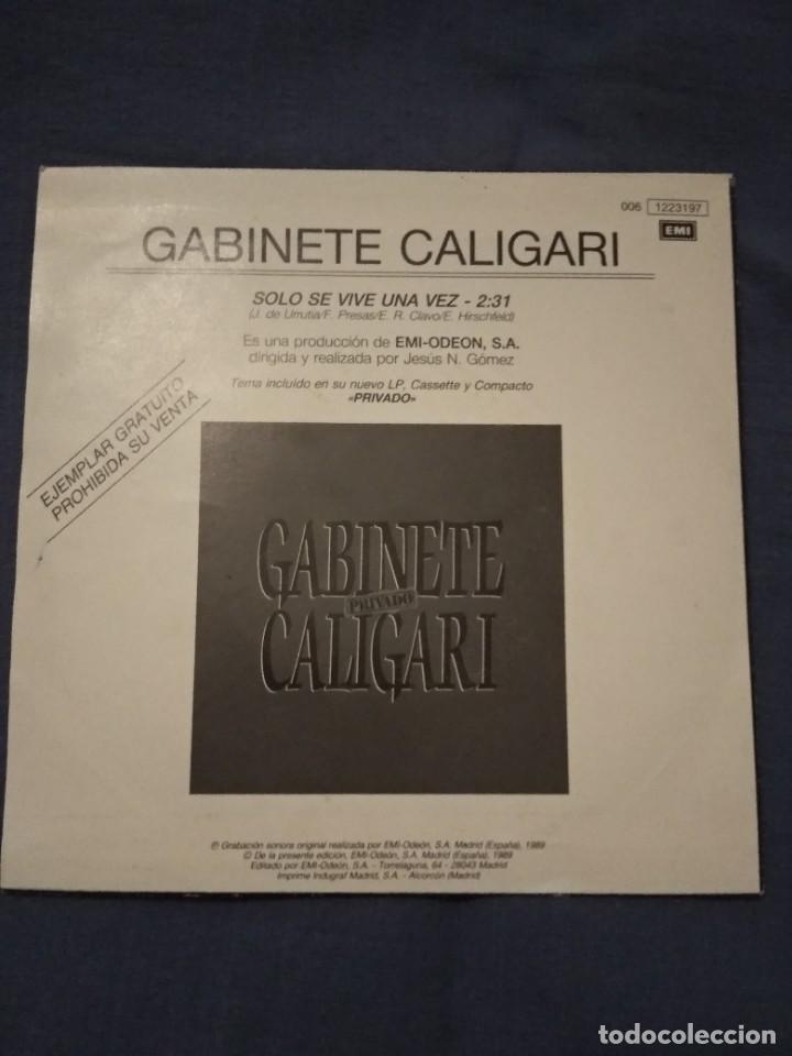 Discos de vinilo: GABINETE CALIGARI - SOLO SE VIVE UNA VEZ - Foto 2 - 220301838