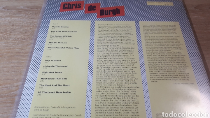 Discos de vinilo: CHRIS DE BURGH - Foto 2