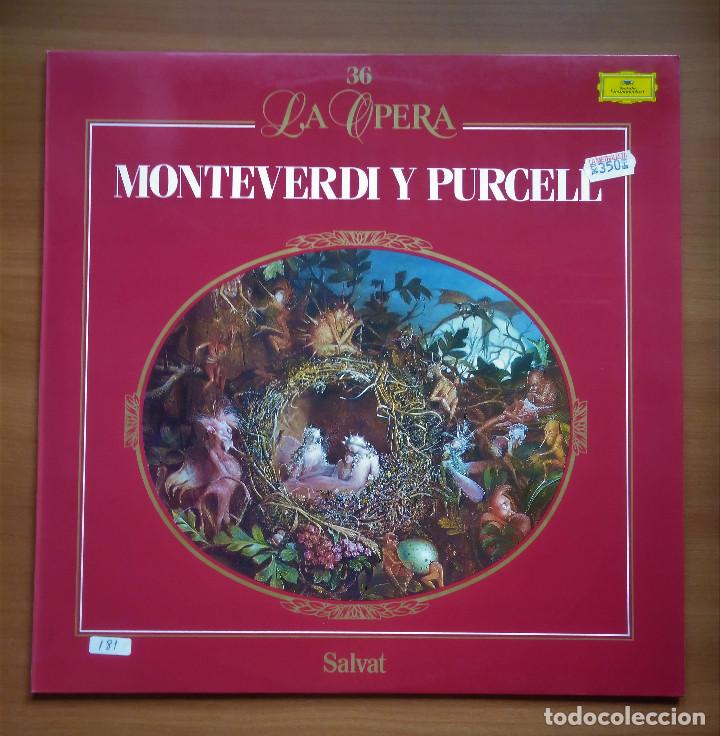 Vinyl-Schallplatten: Monteverdi y Purcell, Salvat La Opera n&ordm; 36, Deutsche Grammophon 424 335-1, 1988