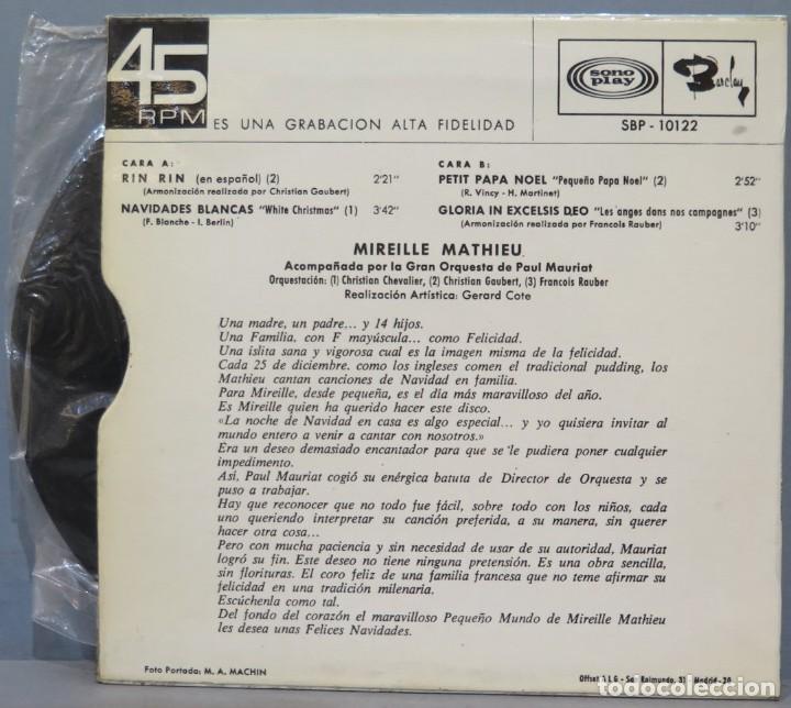 Discos de vinilo: EP. MIREILLE NATHIEU. CANTA EN ESPA&Ntilde;OL. RIN RIN - Foto 2