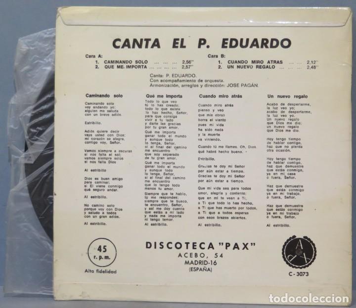 Discos de vinilo: EP. CANTA EL P. EDUARDO - Foto 2