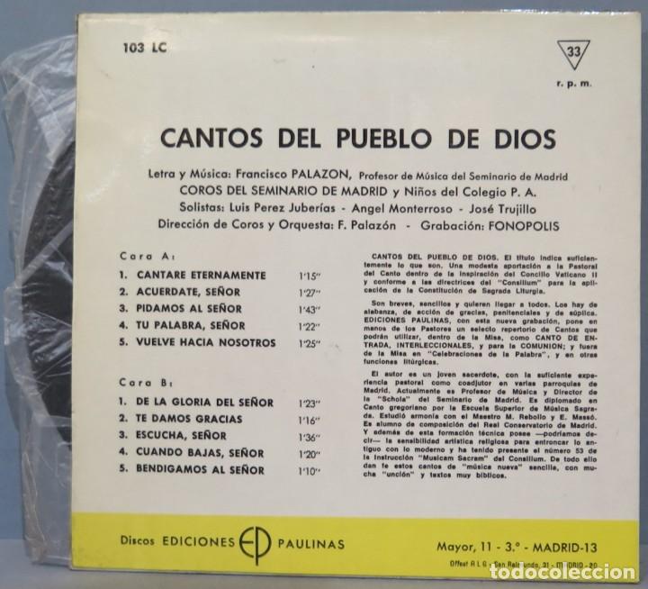 Discos de vinilo: EP. CANTOS DEL PUEBLO DE DIOS - Foto 2