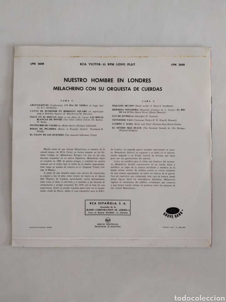 Discos de vinilo: LP vinilo Melachrino - Foto 2