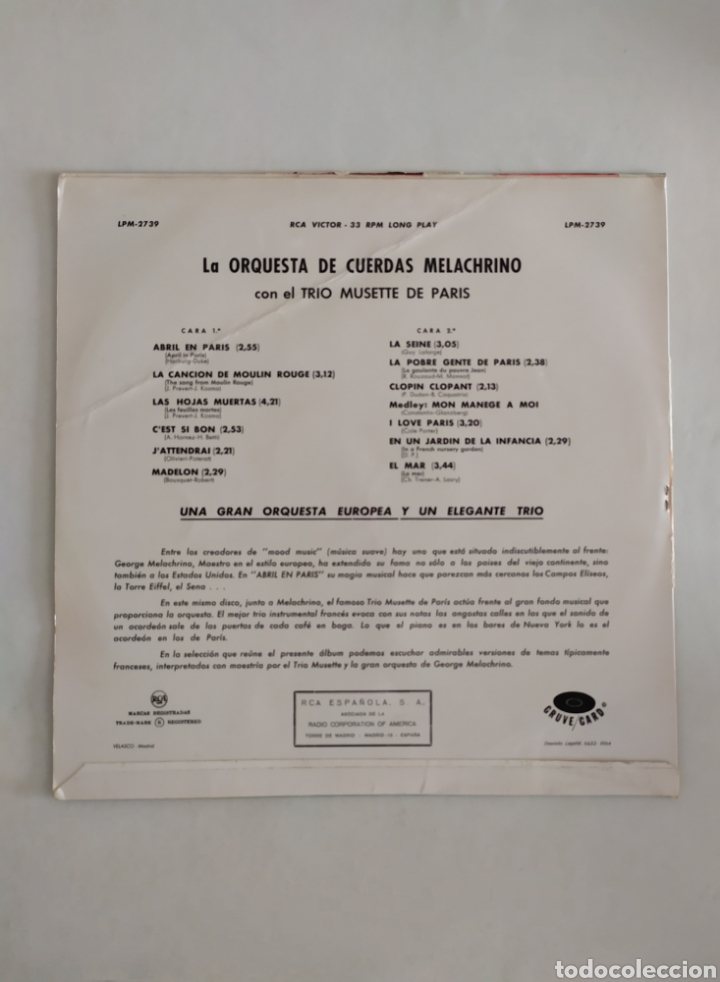 Discos de vinilo: LP vinilo Melachrino - Foto 2
