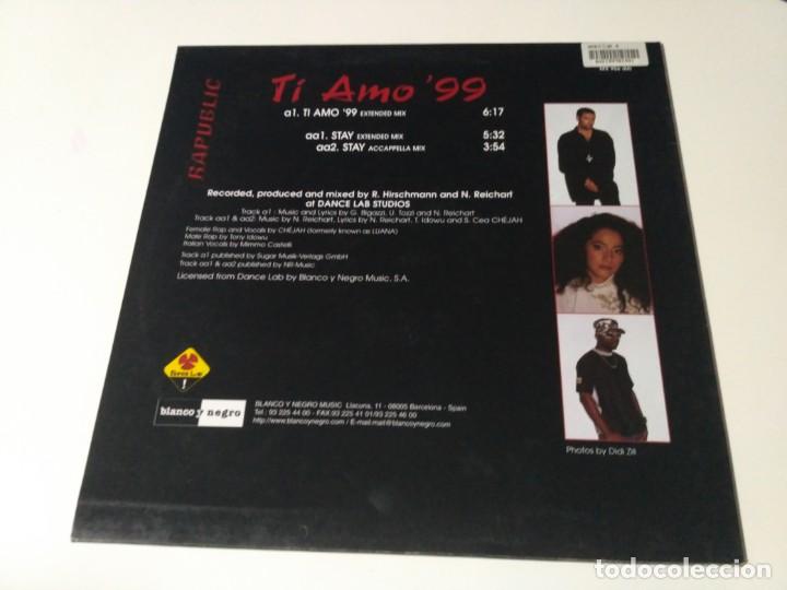 Discos de vinilo: Rapublic - Ti Amo 99 - Foto 2