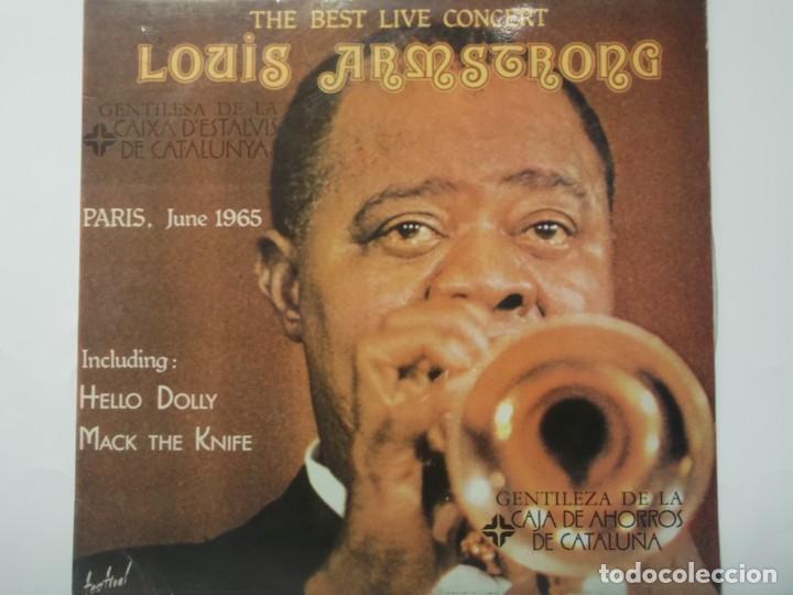 Discos de vinilo: THE BEST LIVE CONCERT LOUIS ARMSTRONG-ORIGINAL ESPA&Ntilde;OL 1976-MUY BUEN ESTADO