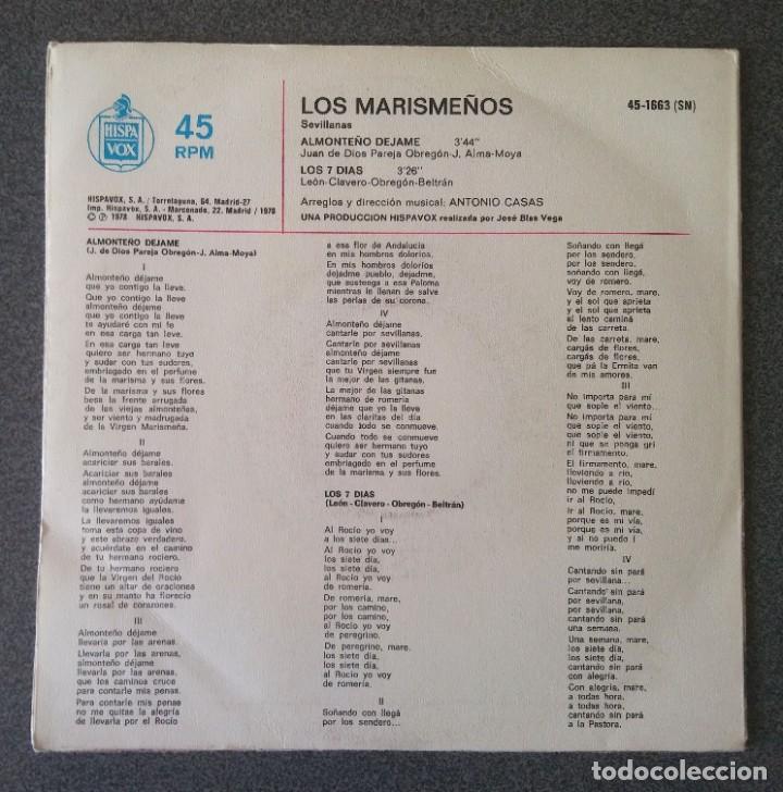 Discos de vinilo: Vinilo Ep Los Marisme&ntilde;os - Foto 3