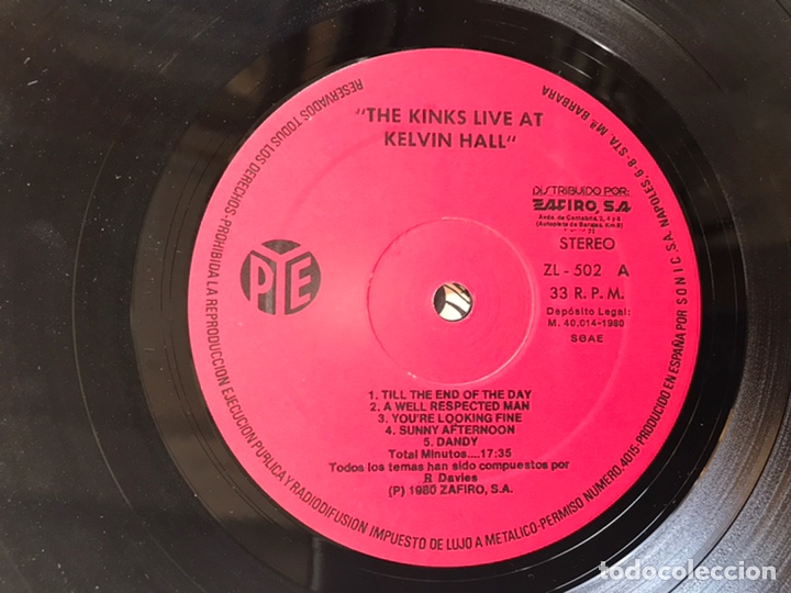 Discos de vinilo: The Kinks. Live at Kelvin Hall - Foto 6