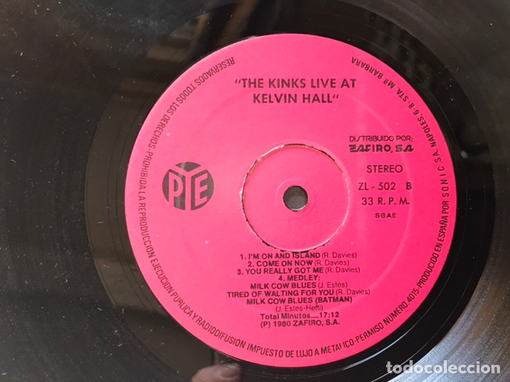 Discos de vinilo: The Kinks. Live at Kelvin Hall - Foto 7