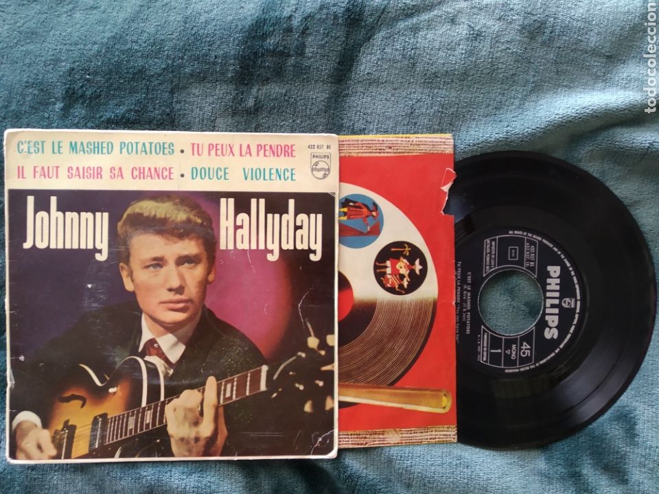 Discos de vinilo: JOHNNY HALLYDAY CEST LE MASHED POTATOES. 1963 - Foto 1