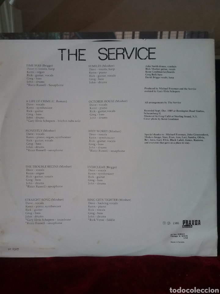 Discos de vinilo: THE SERVICE 1986 Chicago Pravda Records - Foto 4