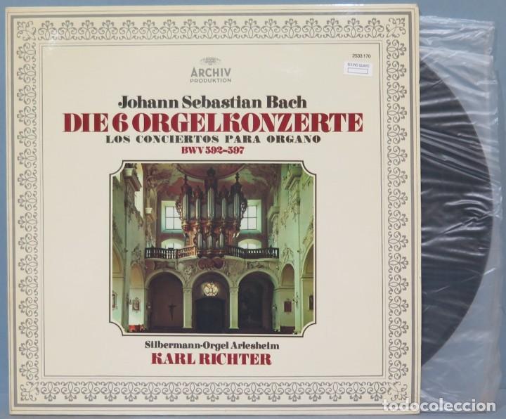 Discos de vinilo: LP. DIE 6 ORGELKONZERTE. BACH - Foto 1