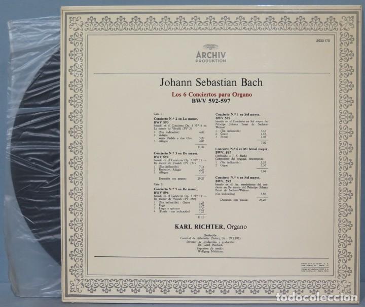 Discos de vinilo: LP. DIE 6 ORGELKONZERTE. BACH - Foto 2