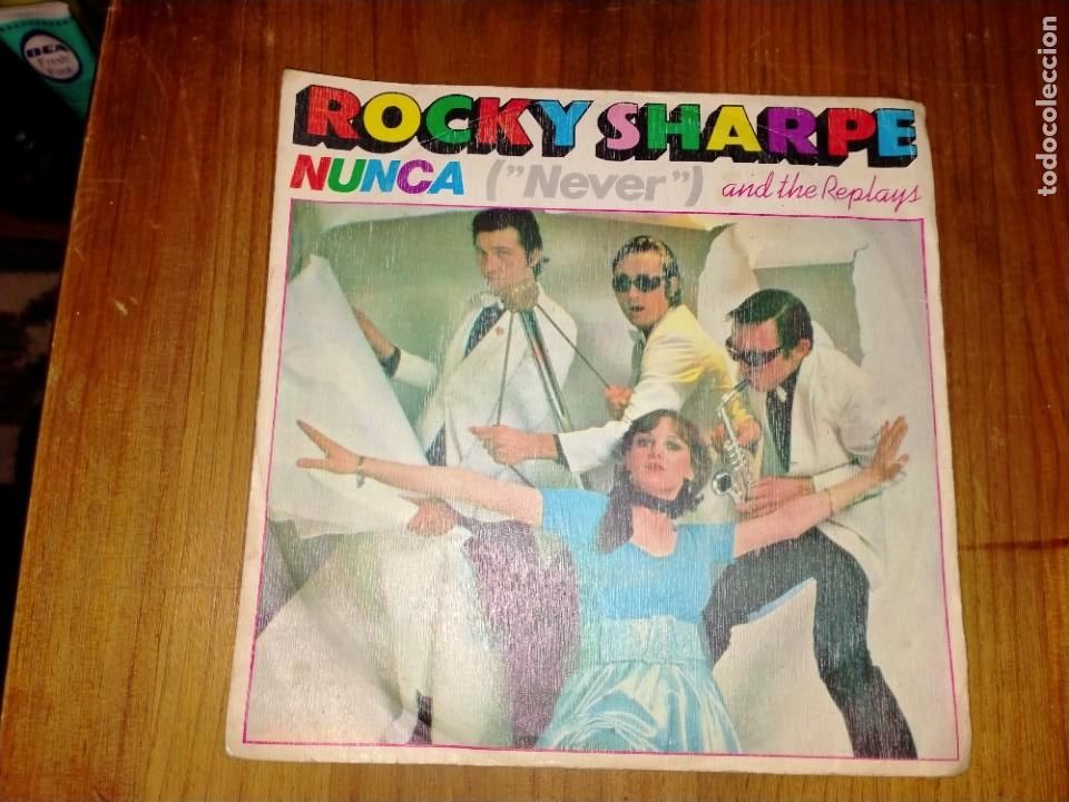 Discos de vinilo: VINILO SINGLE ROCKY SHARPE NUNCA - Foto 1