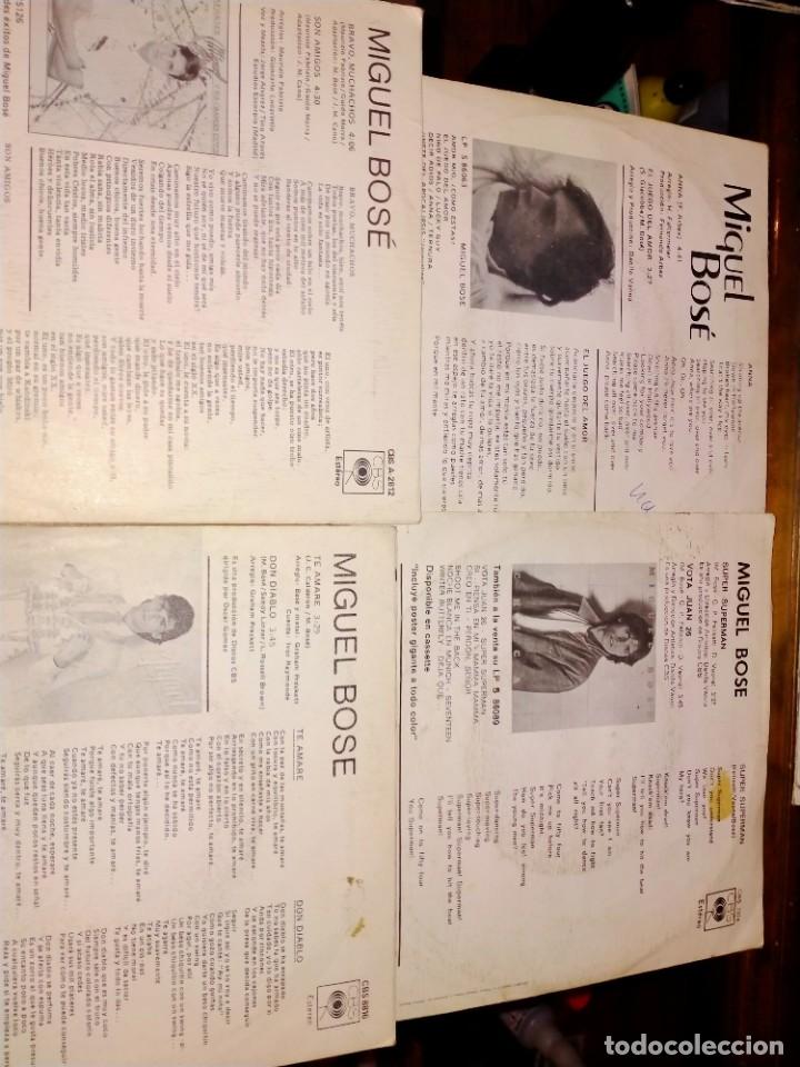 Discos de vinilo: LOTE VINILO SINGLE MIGUEL BOS&Eacute; - Foto 2