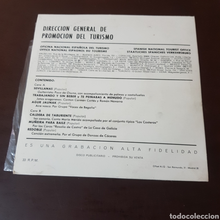 Discos de vinilo: FOLKLORE MUSICAL DE ESPA&Ntilde;A - Foto 2