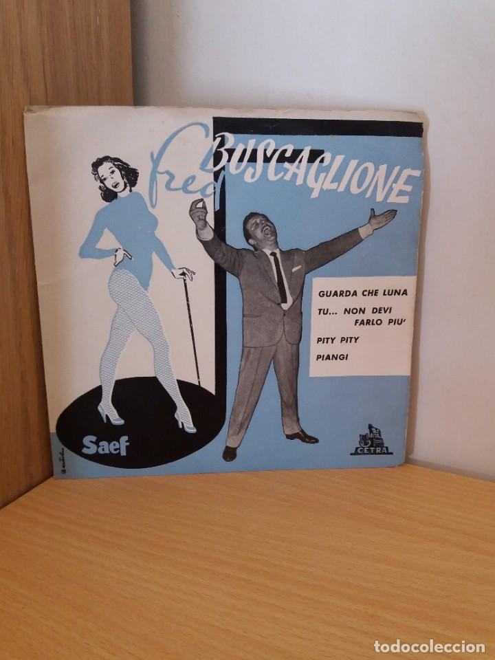 Dischi in vinile: EP ** FRED BUSCACLIONE ** GUARDA CHE LUNA +3 ** COVER/ EXCELLENT/ NM ** EP/ EXCELLENT **1960
