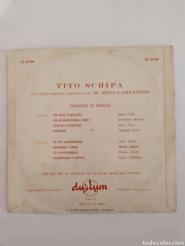 Discos de vinilo: EP vinilo Tito Schipa - Foto 2