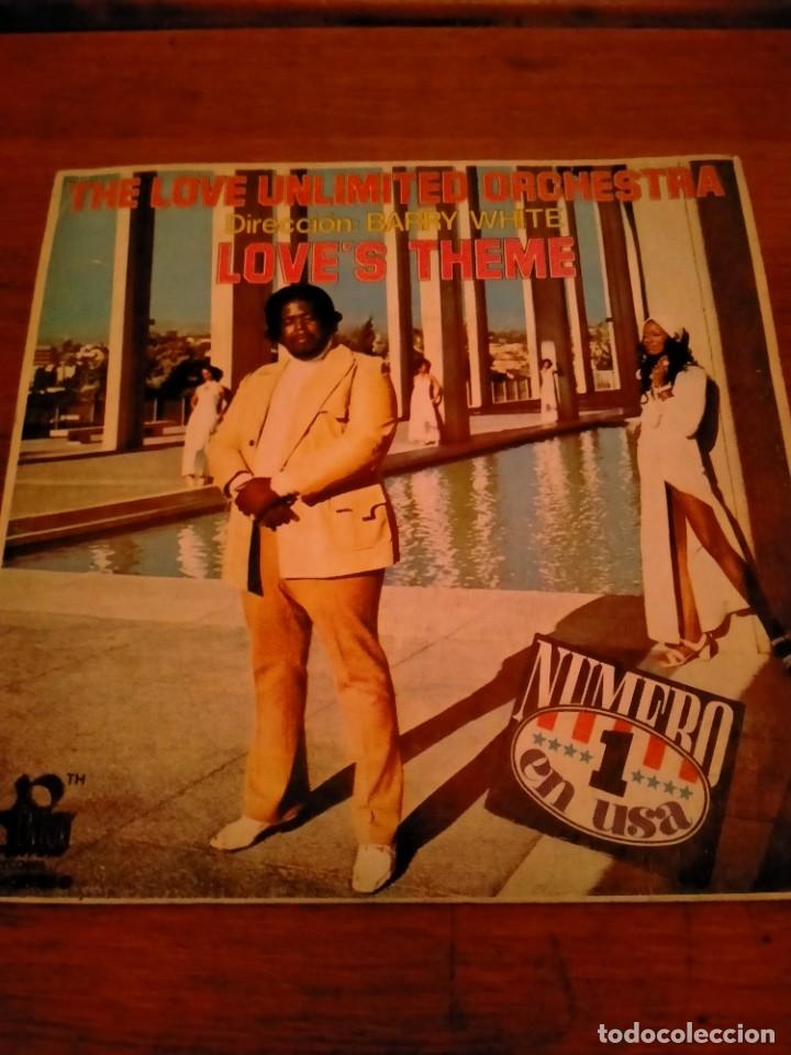 Discos de vinilo: VINILO SINGLE BARRY WHITE LOVES THEME - Foto 1
