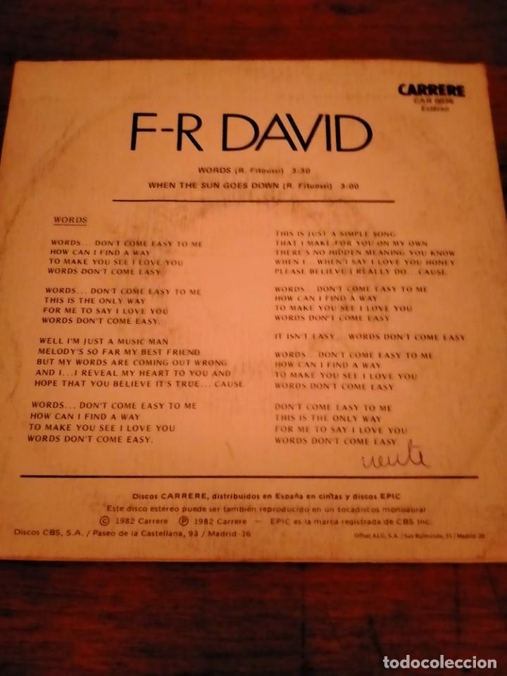 Discos de vinilo: VINILO SINGLE F-R DAVID - Foto 2