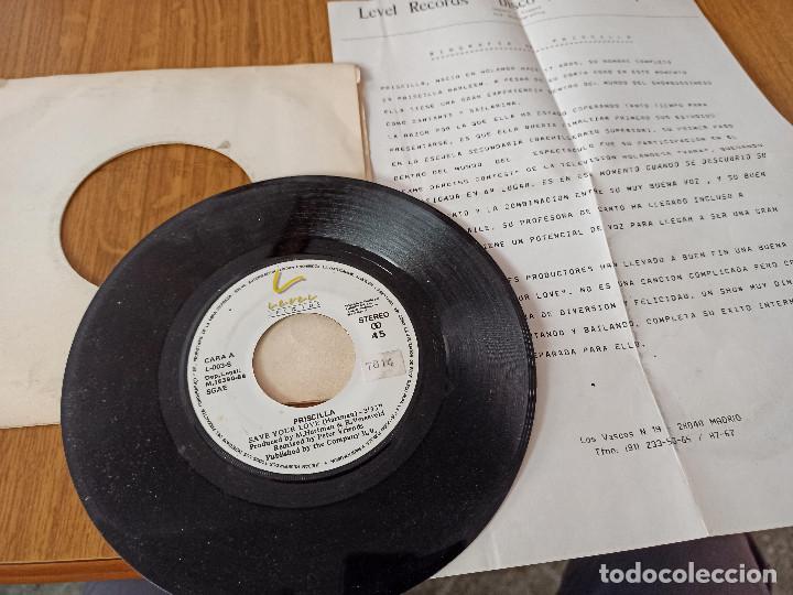 Discos de vinilo: PRISCILLA / SAVE YOUR LOVE / - Foto 1